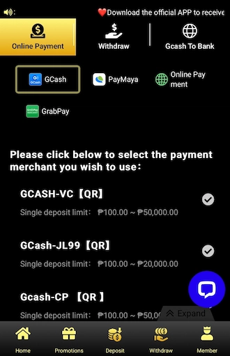 Step 2: Newbies, please choose GCash as the payment method and then select one of the payment channels below.