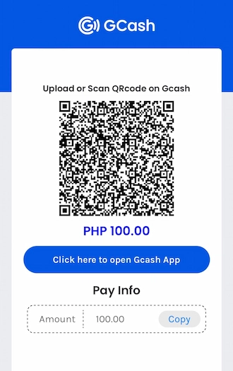 Step 5: The QR payment code appears, newbies should save this QR code. Then open the GCash app and make a payment by scanning the QR code.